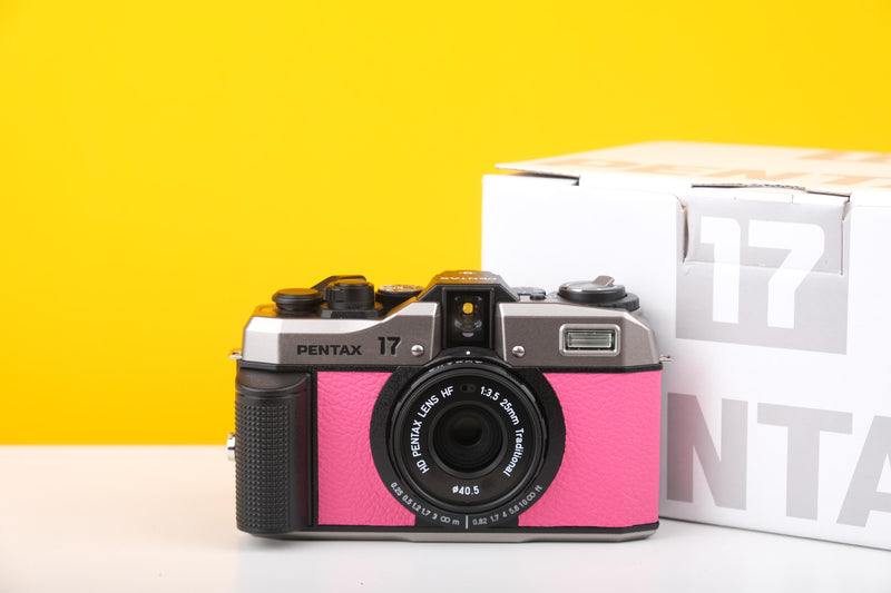 Pentax 17 35mm Half Frame Film Camera Blue Pink
