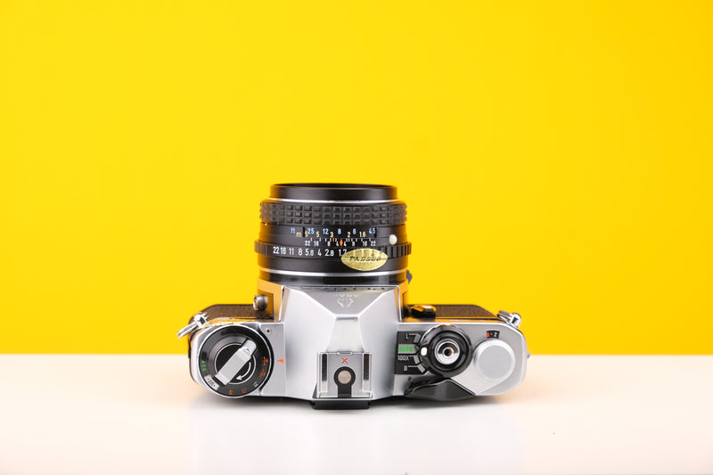 Pentax ME 35mm SLR Film Camera with SMC Pentax-M 50mm f1.7 Lens