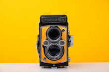 Load image into Gallery viewer, Yashica Mat Medium Format TLR with New Yellow Leather Skin
