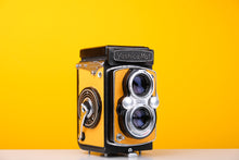 Load image into Gallery viewer, Yashica Mat Medium Format TLR with New Yellow Leather Skin

