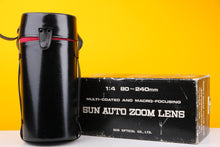 Load image into Gallery viewer, Sun Auto Zoom Macro Lens 80-240mm f4 Lens Universal Mount
