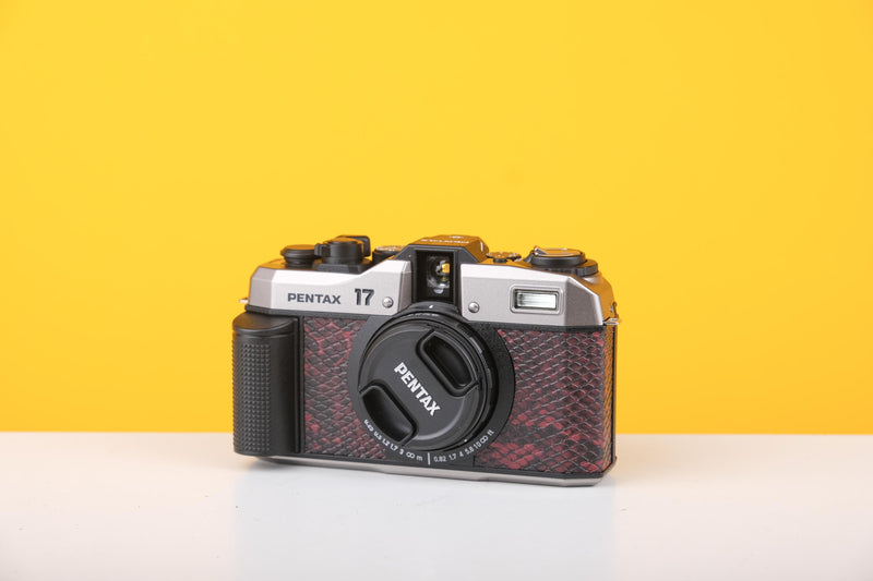 Pentax 17 35mm Half Frame Film Camera Red Black Skin