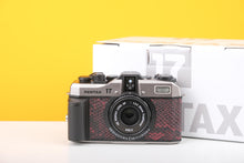 Load image into Gallery viewer, Pentax 17 35mm Half Frame Film Camera Red Skin + FREE Expired Film Roll + 1 VCH T-shirt
