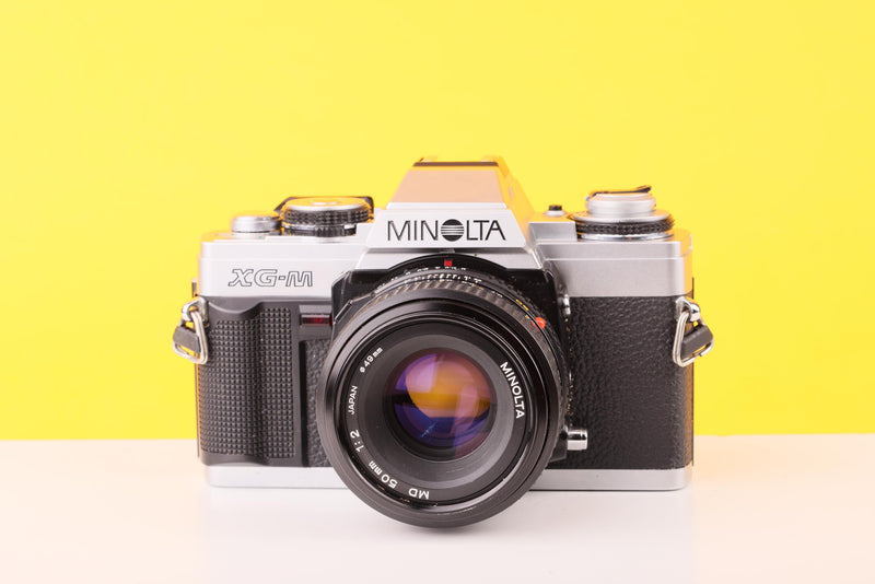 Minolta XG-M 35mm SLR Film Camera with Minolta MD Rokkor 50mm f1.7 Lens