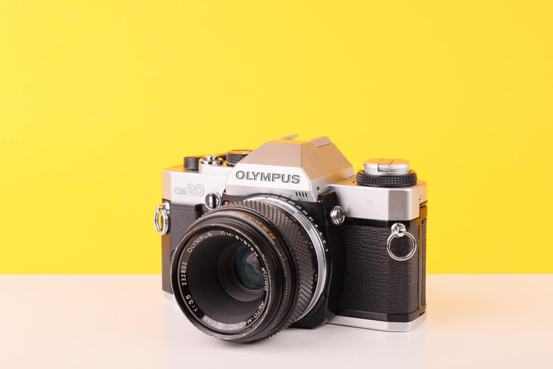 Olympus OM20 35mm SLR Film Camera with Zuiko 50mm f3.5 Lens