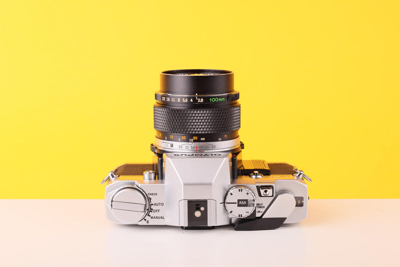 Olympus OM30 Vintage Slr 35mm Film Camera with Zuiko 100mm f2.8 Prime Lens