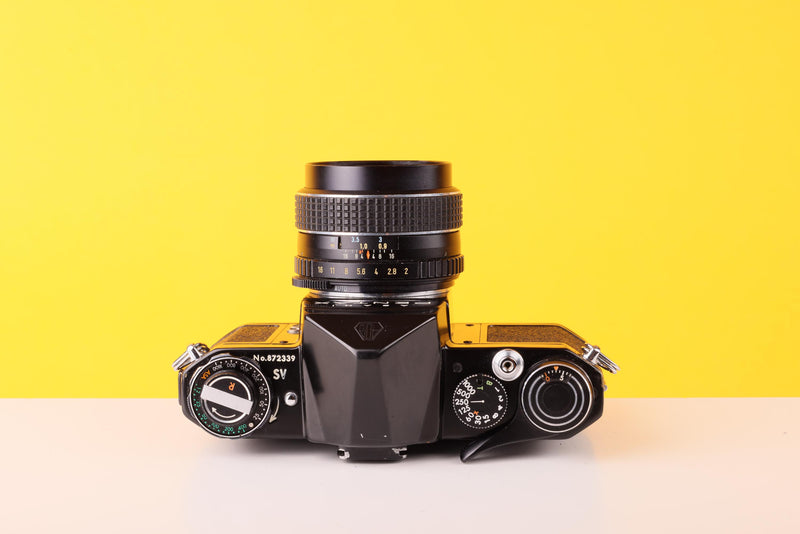 Asahi Pentax SV Black 35mm Film Camera with SMC Takumar 55mm f/2 Lens