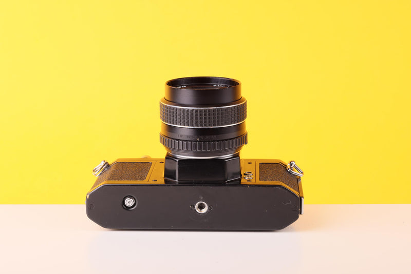 Asahi Pentax SV Black 35mm Film Camera with SMC Takumar 55mm f/2 Lens
