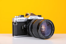 Load image into Gallery viewer, Fujica ST605n SLR 35mm Film Camera with Cosina 28-70mm f/4 Macro Lens
