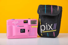 Load image into Gallery viewer, Halina Pix 35mm Point and Shoot Film Camera in Pink with Case
