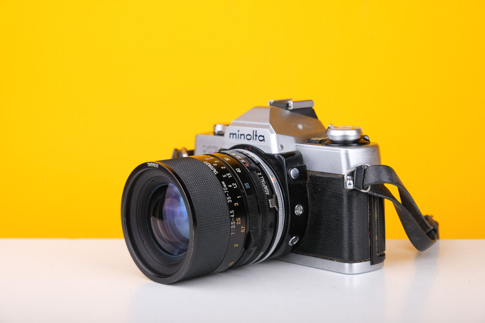 Minolta XG2 35mm Film Camera with Tamron 36-70mm f/3.5-4.5 Zoom Lens
