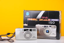 Load image into Gallery viewer, Minolta Riva Zoom 150 35mm Point and Shoot Film Camera Boxed
