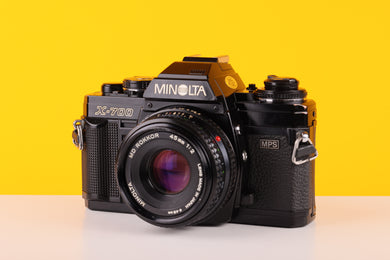 Minolta X-700 35mm Film SLR Camera with Minolta MD Rokkor 45mm f/2 Lens