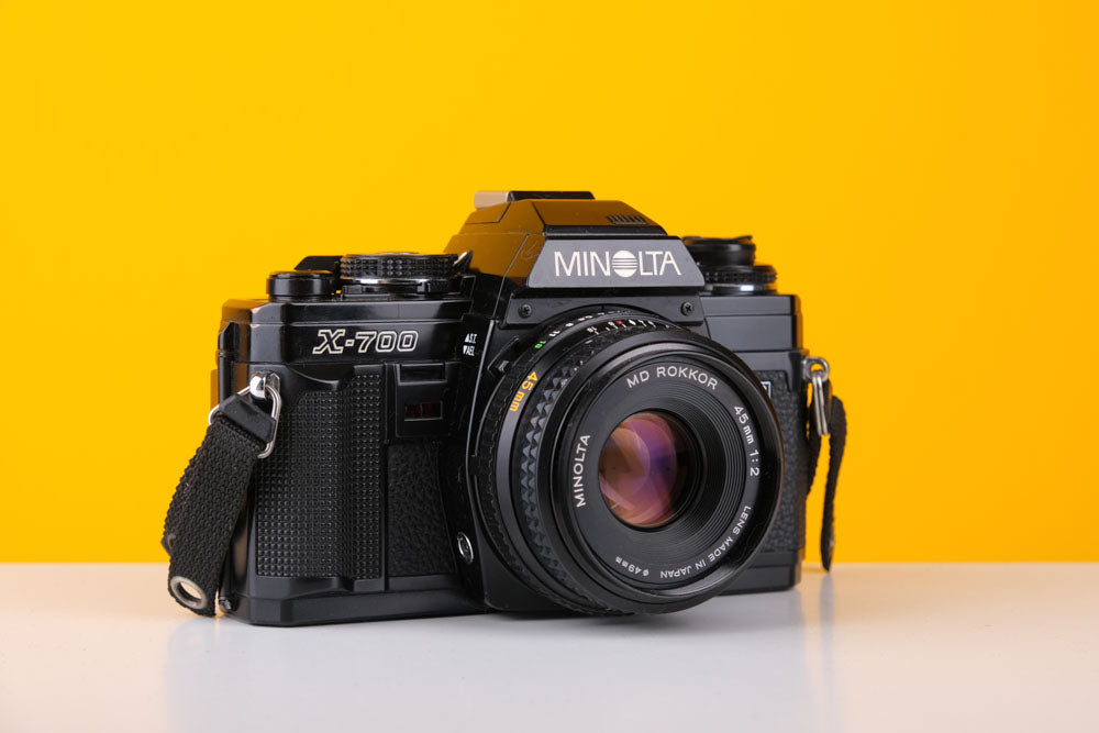 Minolta X-700 35mm Film SLR Camera with Minolta 45mm f/2 Lens