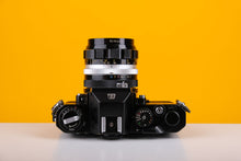 Load image into Gallery viewer, Nikkormat EL Black 35mm Film Camera with Nikon 35mm f/2 Lens
