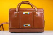 Load image into Gallery viewer, Nikon Brown Leather Camera Bag
