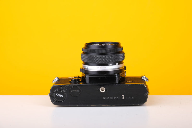 Olympus OM-2n MD Black 35mm Film Camera with Zuiko 50mm f/1.8 Lens