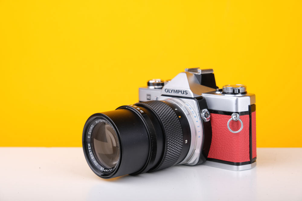 Olympus OM-1 MD 35mm Film Camera with Zuiko 135mm f/3.5 Auto-T Lens