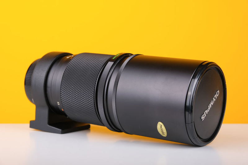 Olympus 300mm f4.5 Auto-Tele OM Mount Lens with Leather Case