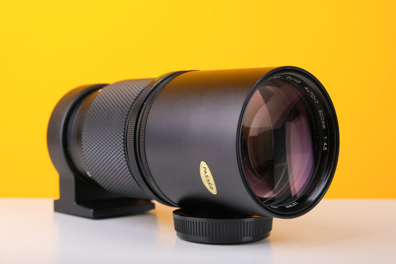 Olympus 300mm f4.5 Auto-Tele OM Mount Lens with Leather Case