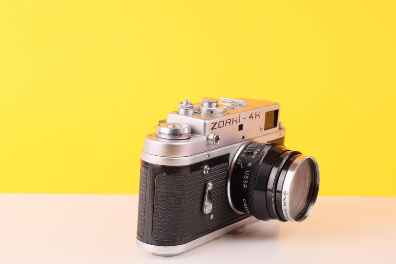 Zorki-4K 35mm Rangefinder Film Camera with Jupiter 50mm f/2 Lens