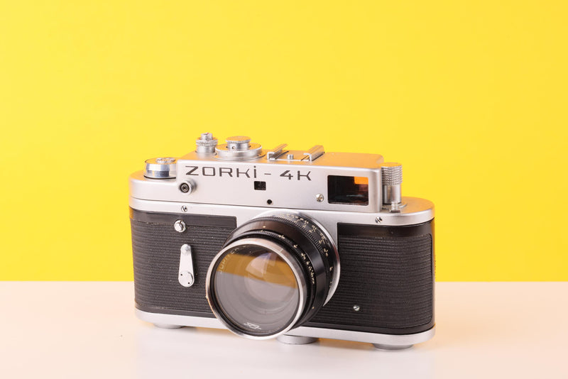 Zorki-4K 35mm Rangefinder Film Camera with Jupiter 50mm f/2 Lens