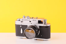 Load image into Gallery viewer, Zorki-4K 35mm Rangefinder Film Camera with Jupiter 50mm f/2 Lens

