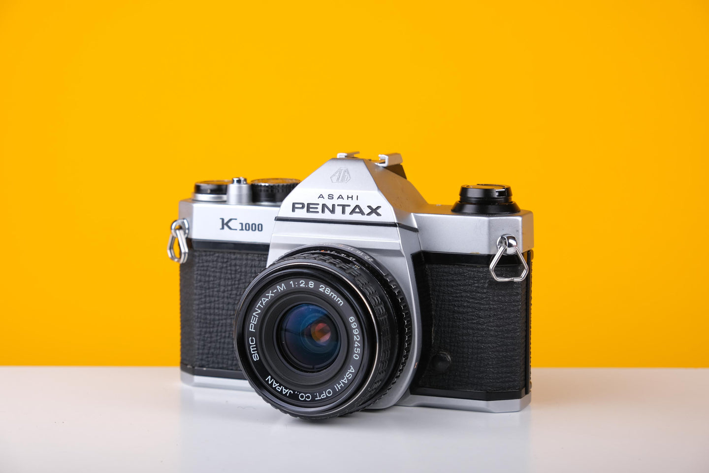 Pentax K1000 35mm Film Camera with SMC Pentax M 28mm f/2.8 Prime Lens