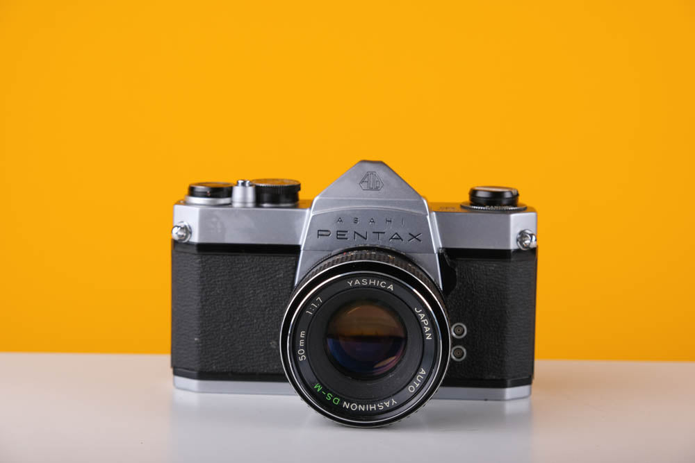 Asahi Pentax SP500 35mmSLR Film Camera with a Yashica 50mm f/1.7 Lens