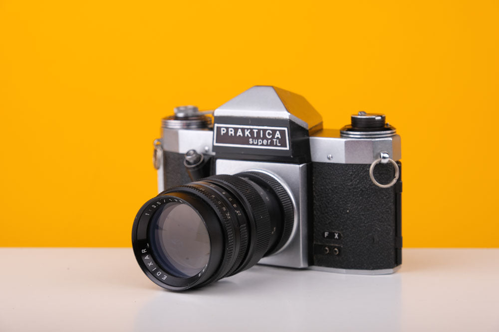 Praktica Super TL 35mm Film Camera with Edixar 135mm f/3.5 Lens