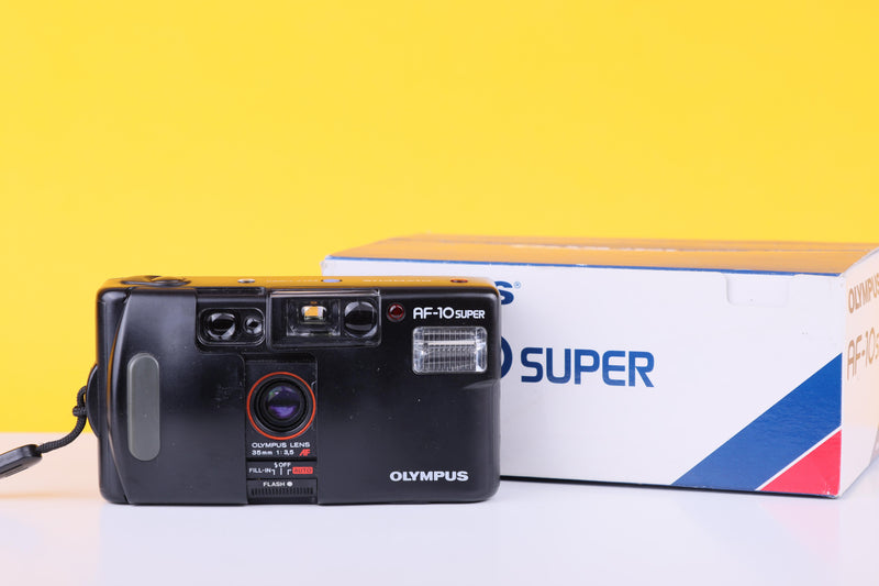 Olympus AF-10 Super Vintage 35mm Film Camera with Case