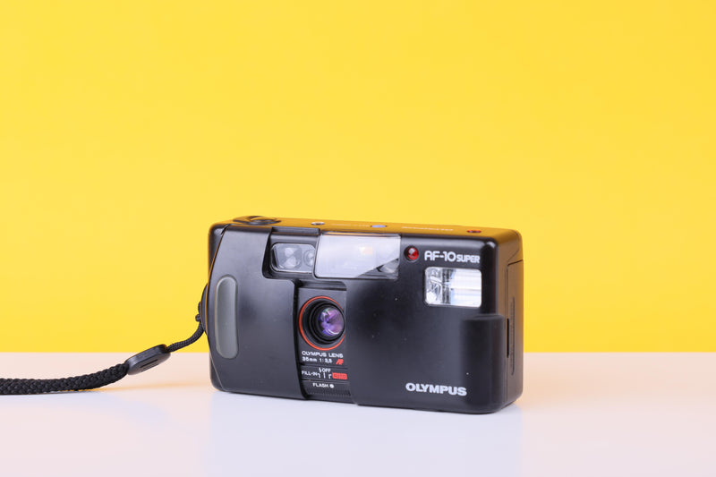 Olympus AF-10 Super Vintage 35mm Film Camera with Case