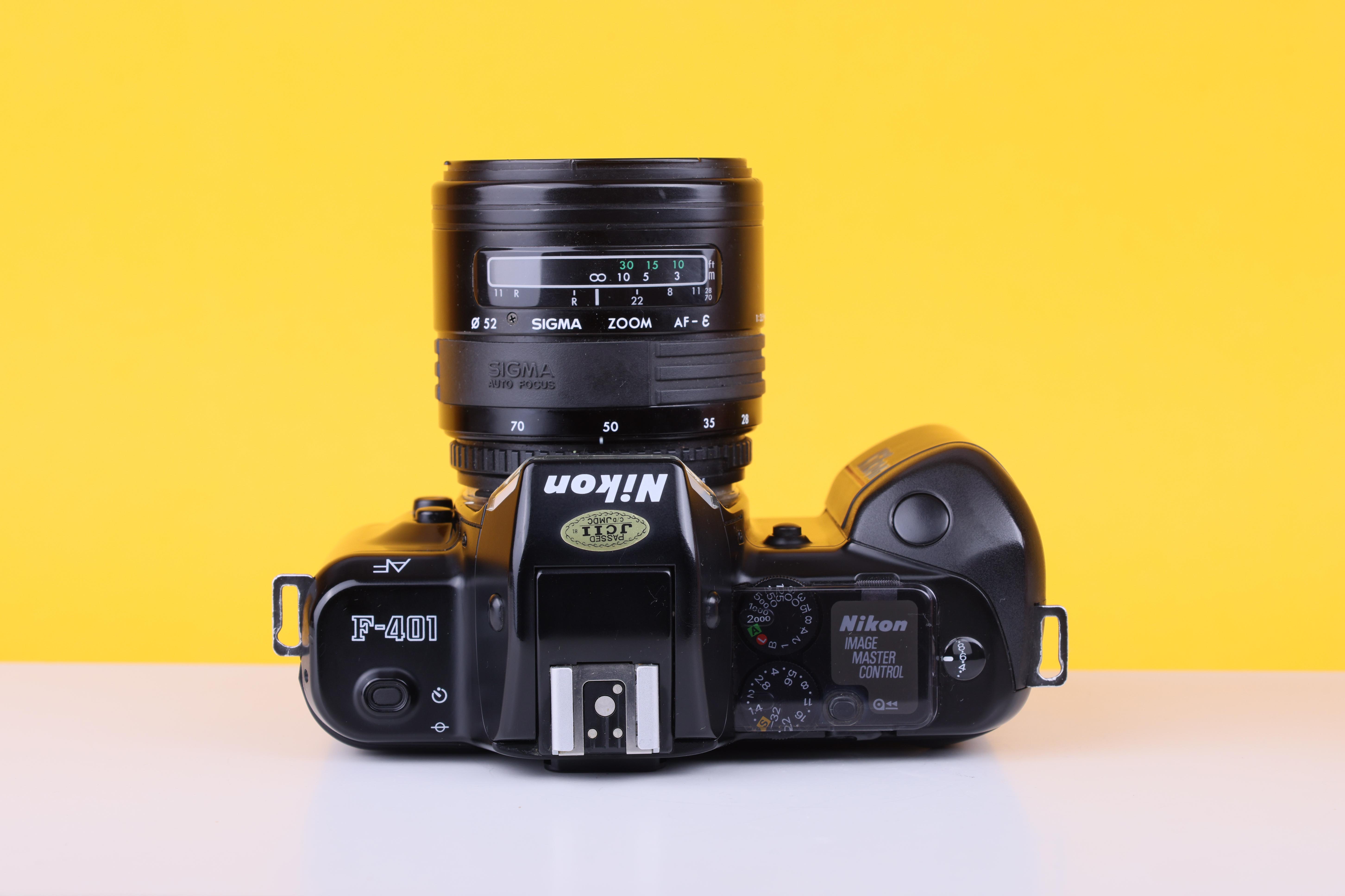 Nikon F-401 35mm SLR Film Camera with Sigma 28-70mm f3.5 Lens