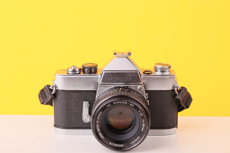 Minolta SR-1 35mm Film Camera with Minolta MC Rokkor 50mmmm f1.7 Lens
