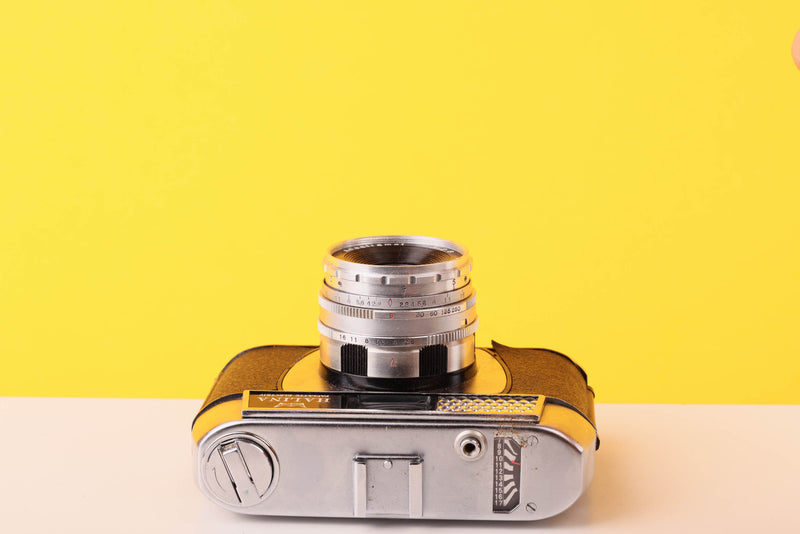 Halina Paulette Electric 35mm Viewfinder Film Camera with Halinar 45mm f2.8 F.C. Lens