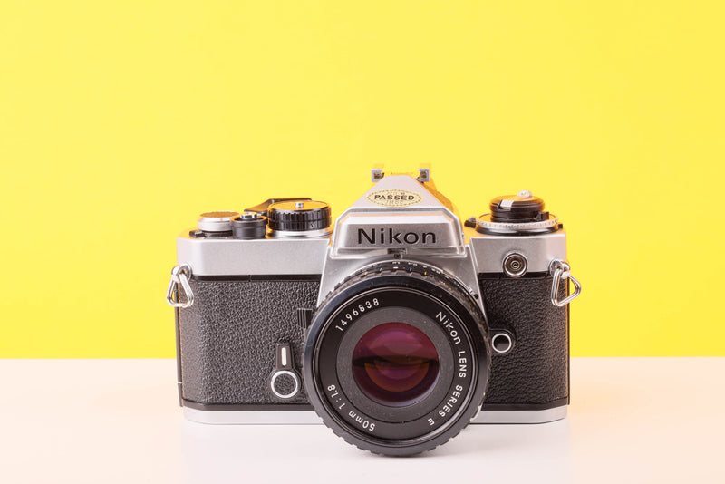 Nikon FE Silver 35mm Film Camera with Nikon 50mm f/1.8 Lens