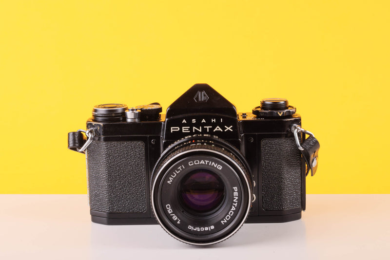 Asahi Pentax SV Black 35mm Film Camera with Pentacon  50mm f/1.8 Lens