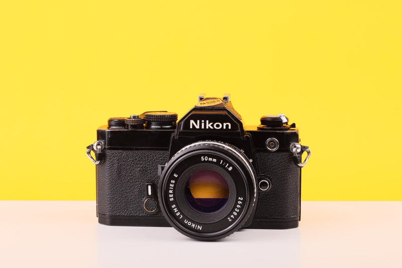 Nikon FM Black 35mm Film Camera with Nikon Series E 50mm f/1.8 Lens