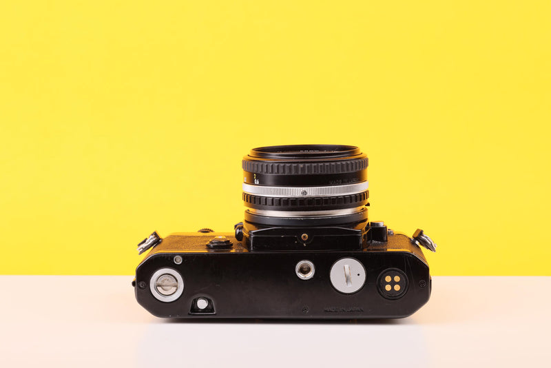 Nikon FM Black 35mm Film Camera with Nikon Series E 50mm f/1.8 Lens