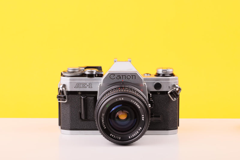 Canon AE-1 35mm Film Camera with Tokina 28mm f2.8 Zoom Lens