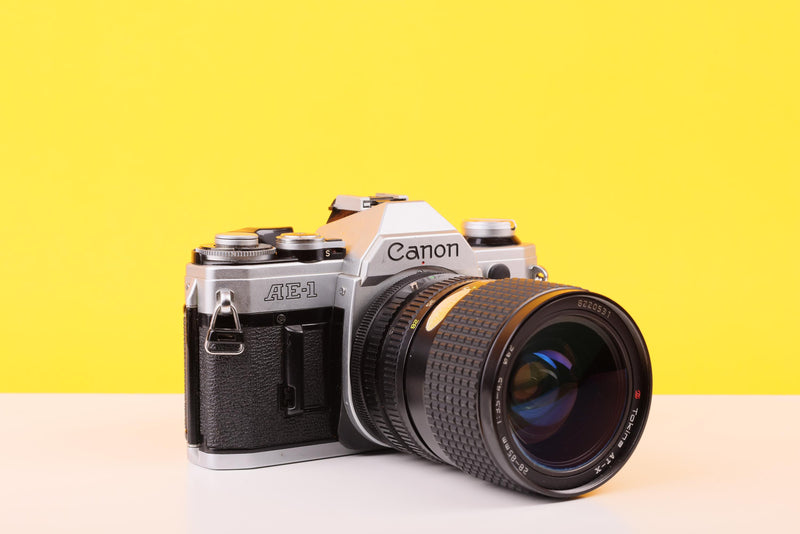 Canon AE-1 35mm Film Camera with Tokina 28-85mm f3.5 Zoom Lens