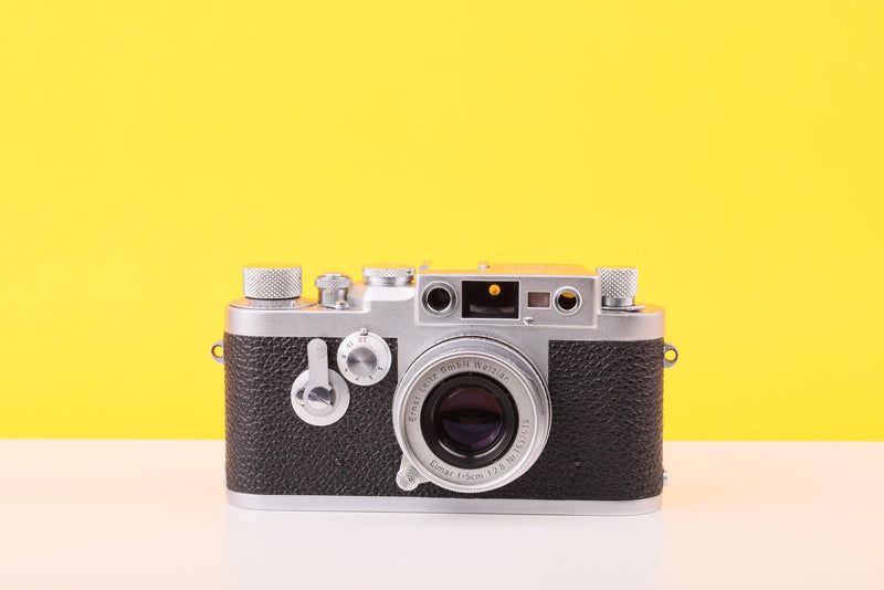 Leica IIIG 35mm Rangefinder Film Camera with Elmar 5cm f/2.8 Lens