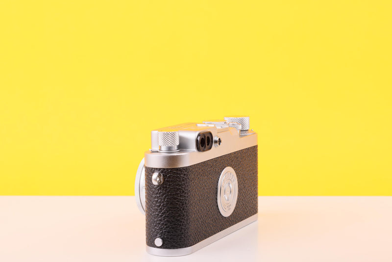 Leica IIIG 35mm Rangefinder Film Camera with Elmar 5cm f/2.8 Lens