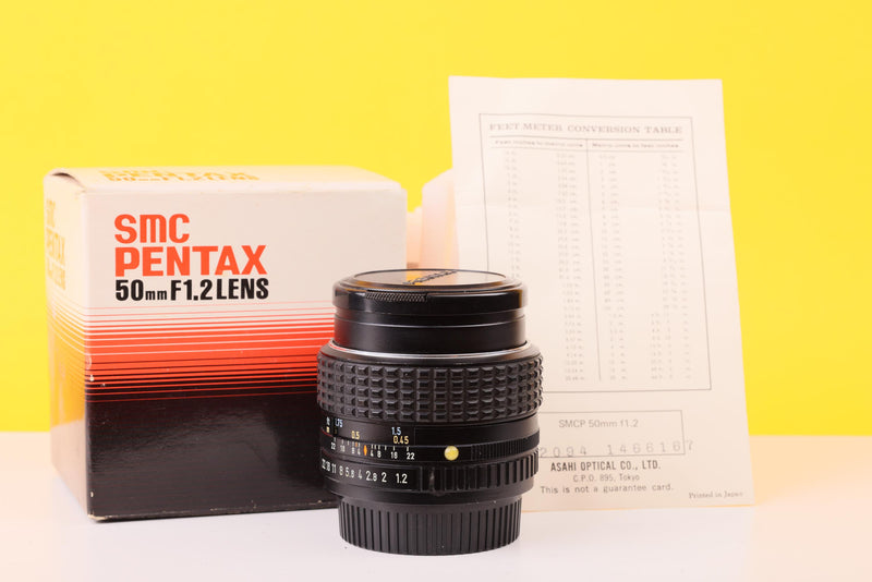 SMC Pentax 50mm f1.2 Prime Lens PK Mount