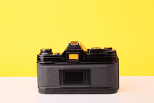 Load image into Gallery viewer, Canon AE-1 Black 35mm SLR Film Camera With 50mm F/1.8 Prime Lens
