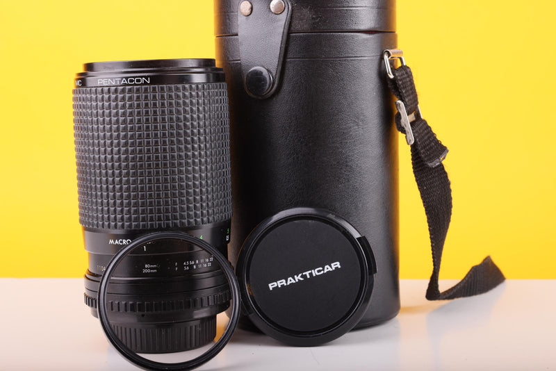 Pentacon Prakticar PM 80–200mm f/4.5–5.6 Telephoto Zoom Lens - m42 mount