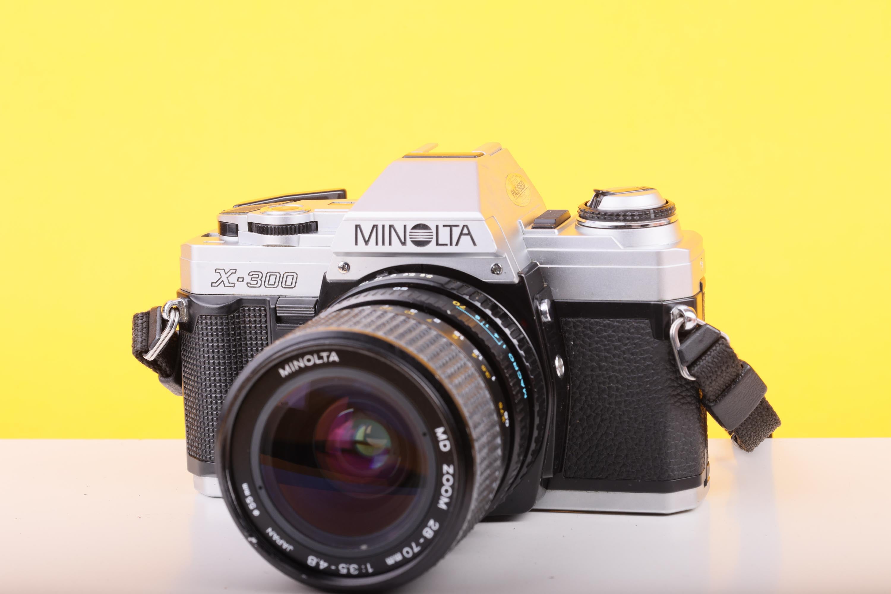 Minolta X-300 35mm SLR Film Camera with Minolta MD Zoom 28–70mm f