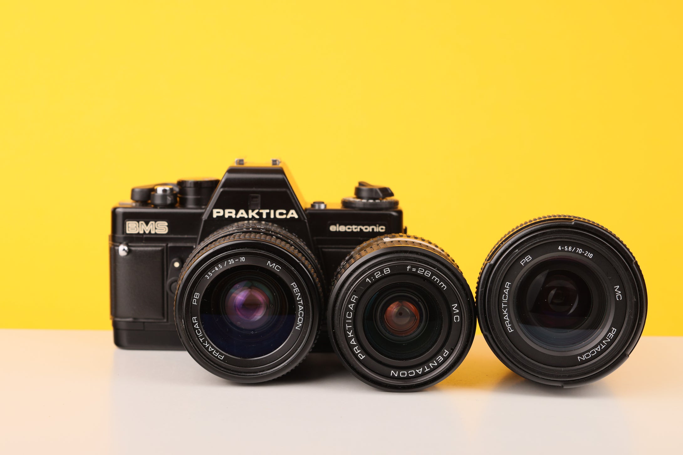 Praktica BMS 35mm FILM CAMERA  Bundle With 3 Lenses