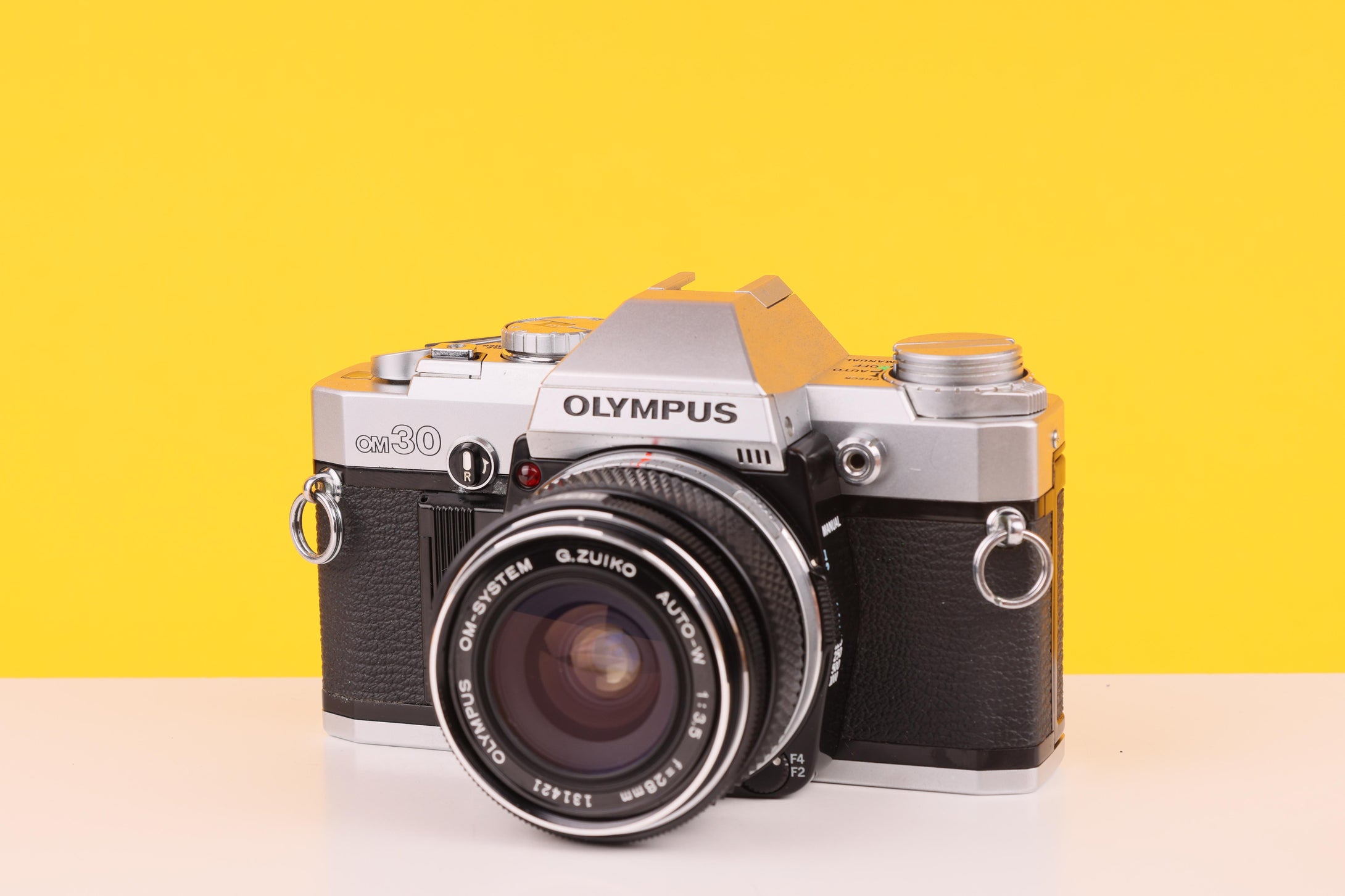 Olympus OM30 Vintage Slr 35mm Film Camera with Zuiko 28mm f/3.5Prime Lens
