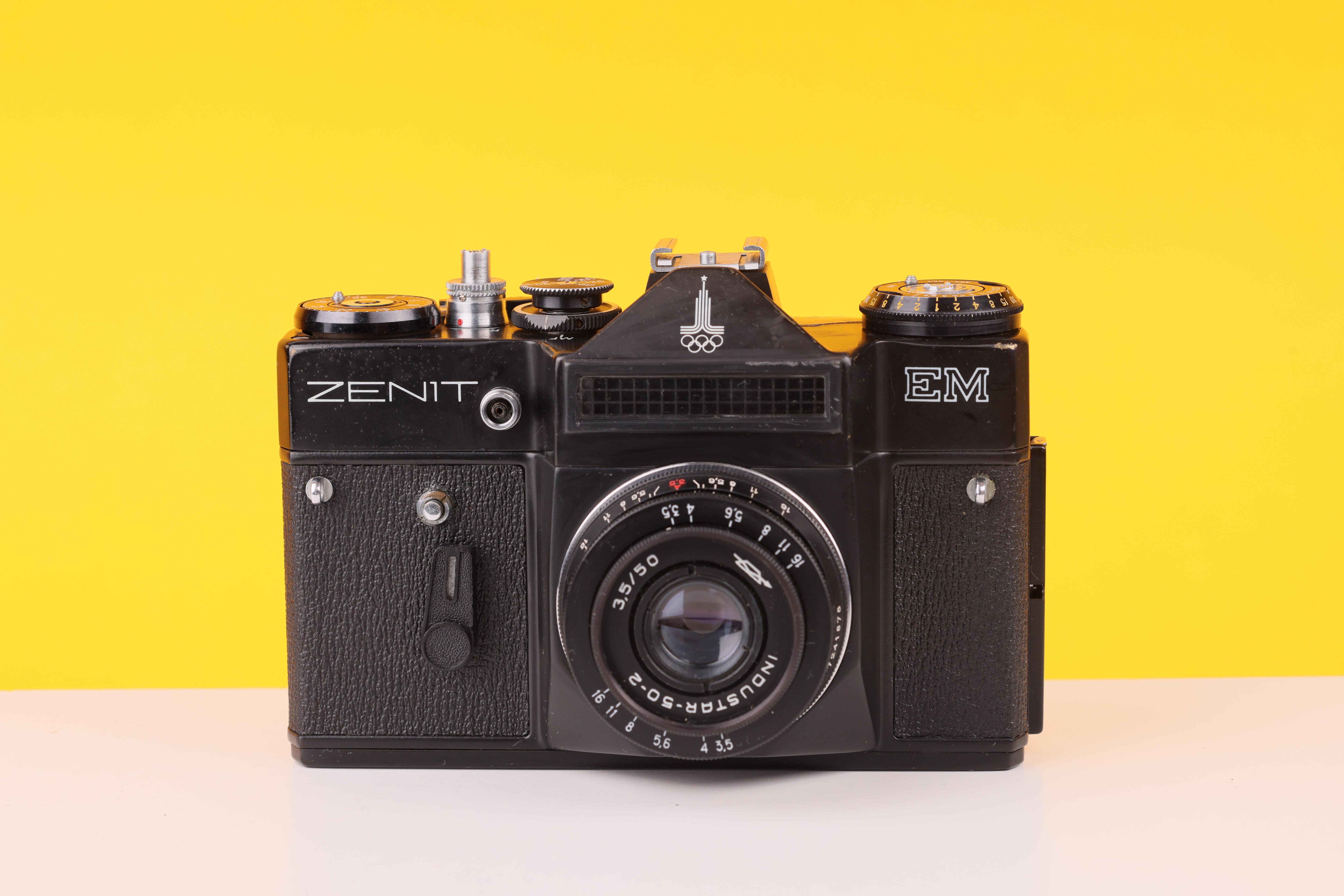 Zenit EM 35mm Film Camera with Industar 50mm f/2 Lens – Vintage